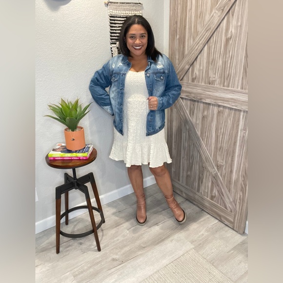 Saltwater Luxe Natural Lane Mini Dress • Coastal Boho Cottagecore Large - Picture 4 of 7